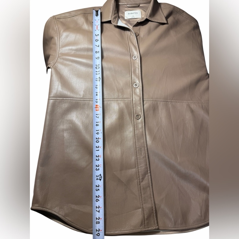 Aritzia Babaton Medium Faux Leather Pelli Shirt Jacket new without tags - Picture 15 of 16